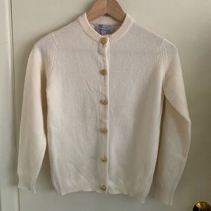 Harrods by Ballantyne 100% Cashmere Vintage Cream Cardigan